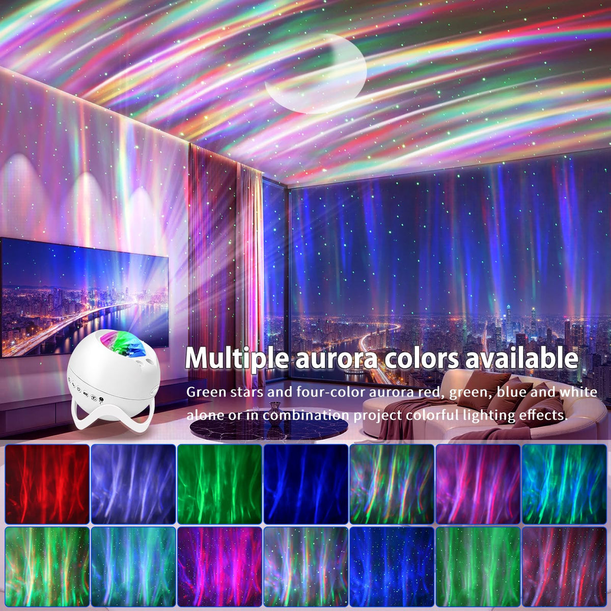 MHAZDZE LED Star & Galaxy Projector, Night Light