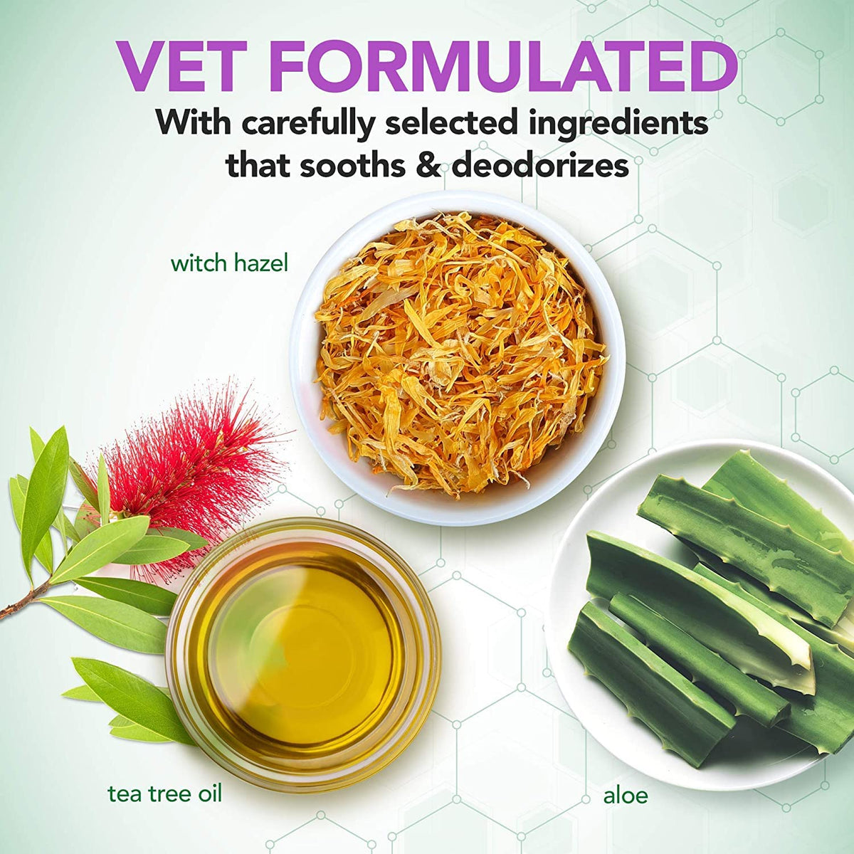 Vet's Best Ear Relief Finger Wipes 50 Disposable Wipes