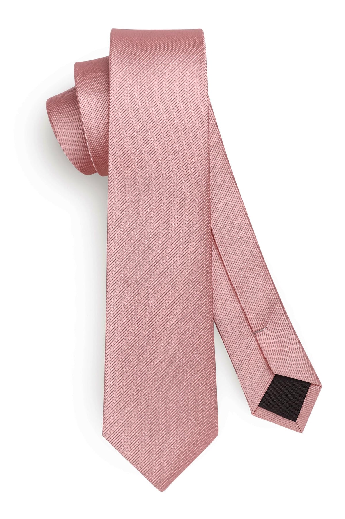 HISDERN Skinny Tie Solid Color 6cm Slim Ties for Men Wedding Classic Formal Business Necktie