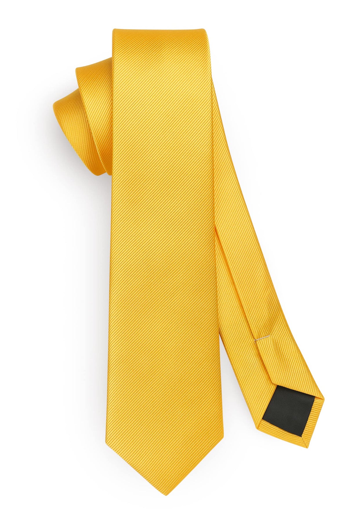 HISDERN Skinny Tie Solid Color 6cm Slim Ties for Men Wedding Classic Formal Business Necktie