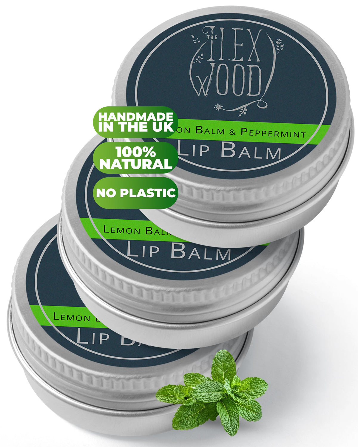 The Ilex Wood Lemon Balm & Peppermint Natural Lip Balm 10ml