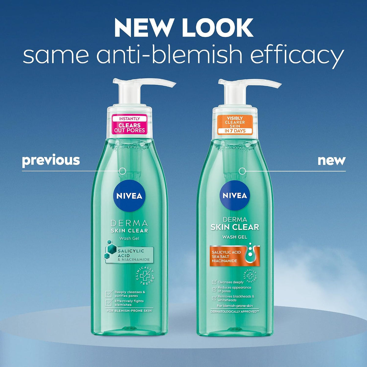NIVEA Derma Skin Clear Wash Gel, 150ml