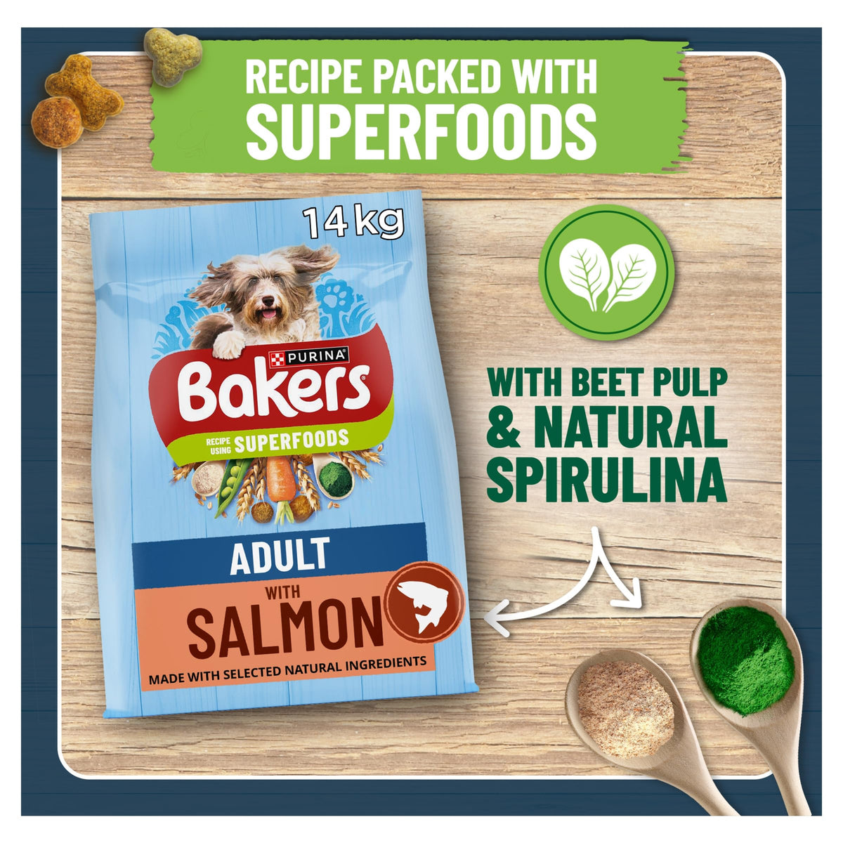 BAKERS Superfoods Adult Dry Dog Food Beef with Vegetables 14kg Pack