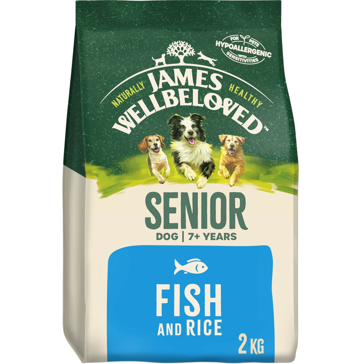 James Wellbeloved Dog Senior Hypoallergenic Dry Food Turkey and Rice 2 kg