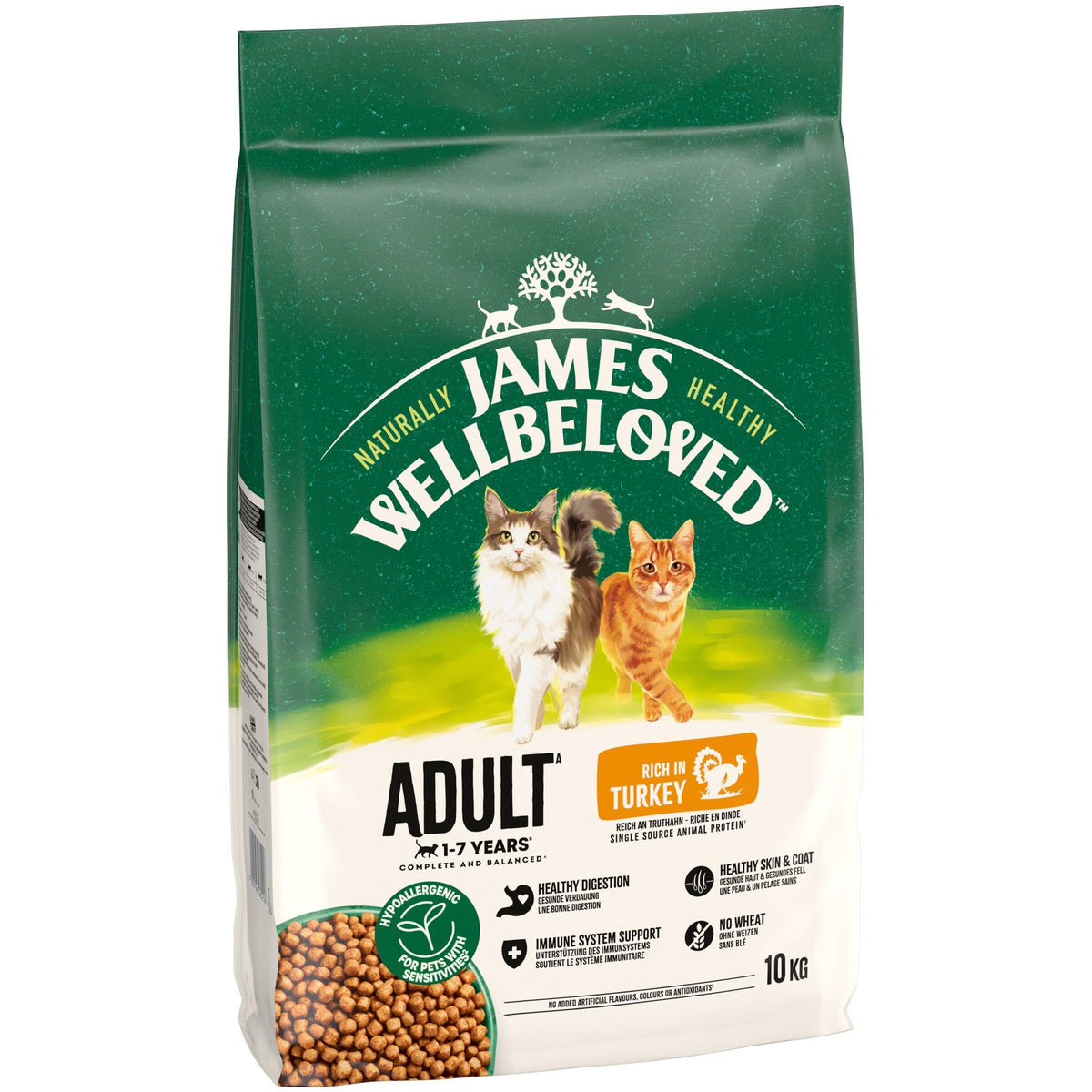 James Wellbeloved Hypoallergenic Dry Cat Food for Adult Cats Turkey 4 kg