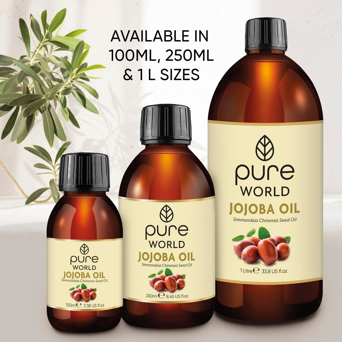 Pure World Natural Castor Oil 250ML Cold & Freshly Pressed 100% Pure and Undiluted Hexane Free Nourish Your Skin and Hair Eyebrows, Nails, Beard, Hair, Eyelash Growth Food Grade