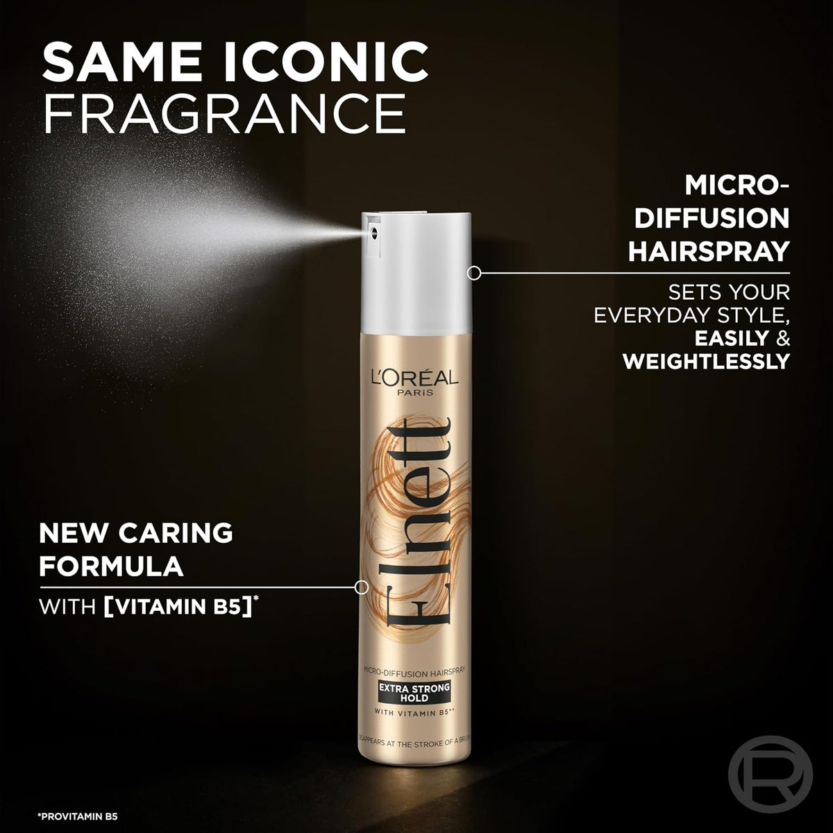 L'Oreal Paris Hair Spray Elnett Extra Strong Hold natural Shine 200 ml