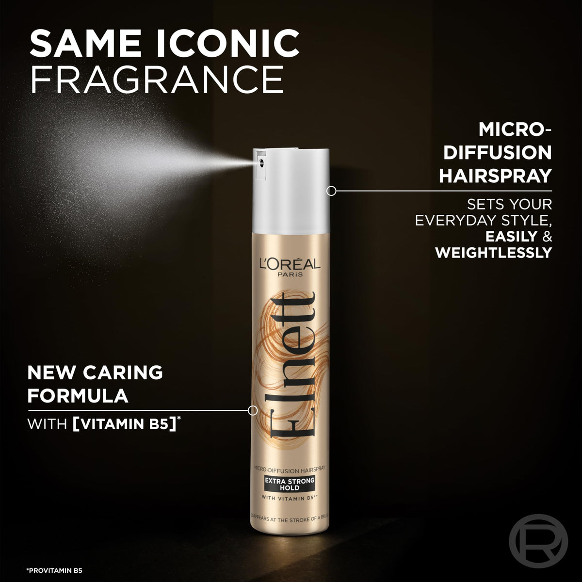 L'Oreal Paris Hair Spray Elnett Extra Strong Hold natural Shine 200 ml