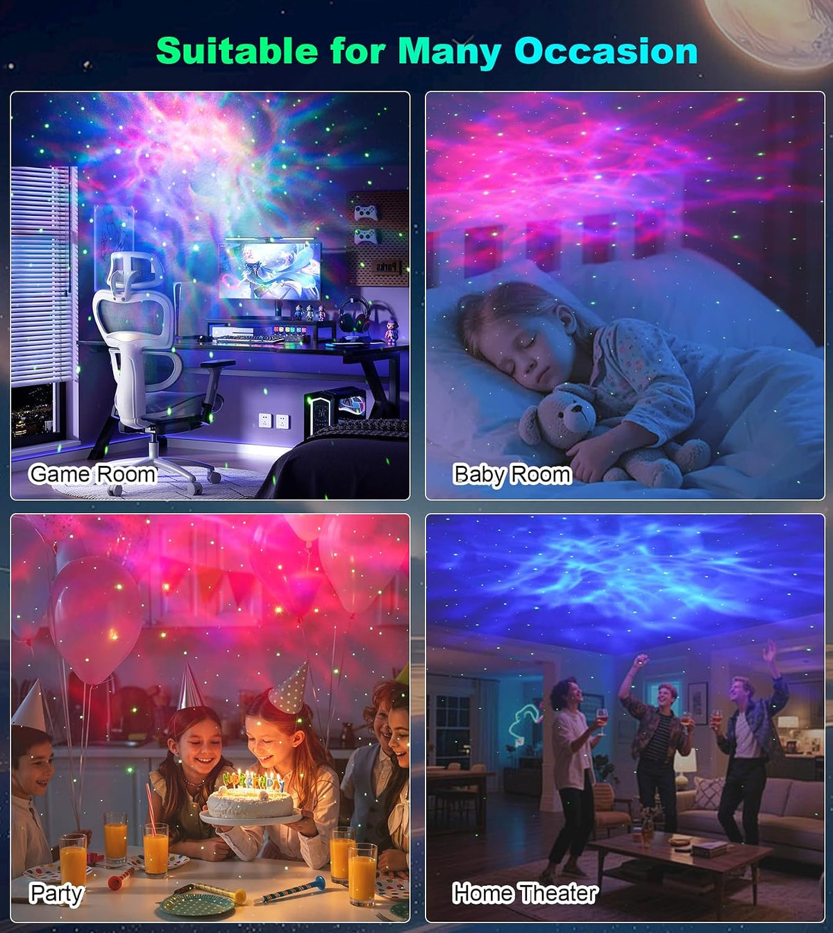 Astronaut Galaxy Projector, Spaceman Light Projector with Timer&Remote