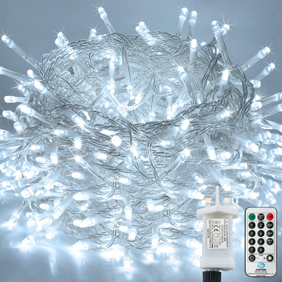 LITYBY Fairy Lights Plug in Waterproof,120LED String Lights Main Powered