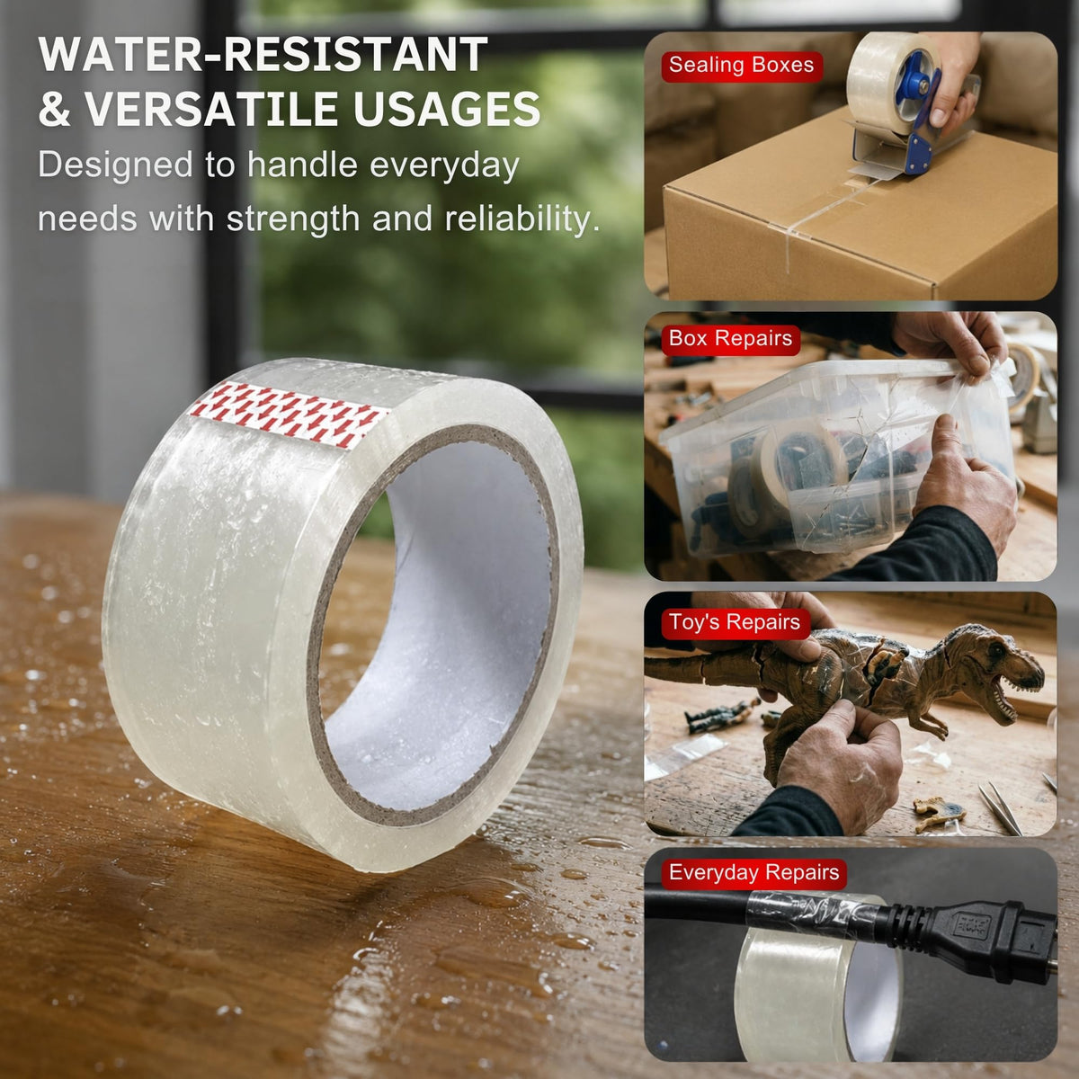 JeeJaan® 3 Rolls of Yellow Duct Tape 50mm x 50m Heavy Duty Waterproof Gaffa Tape for Electrical Plumbing Use Strong Adhesive Durable Ideal for Sealing Fixing and Wrapping Projects