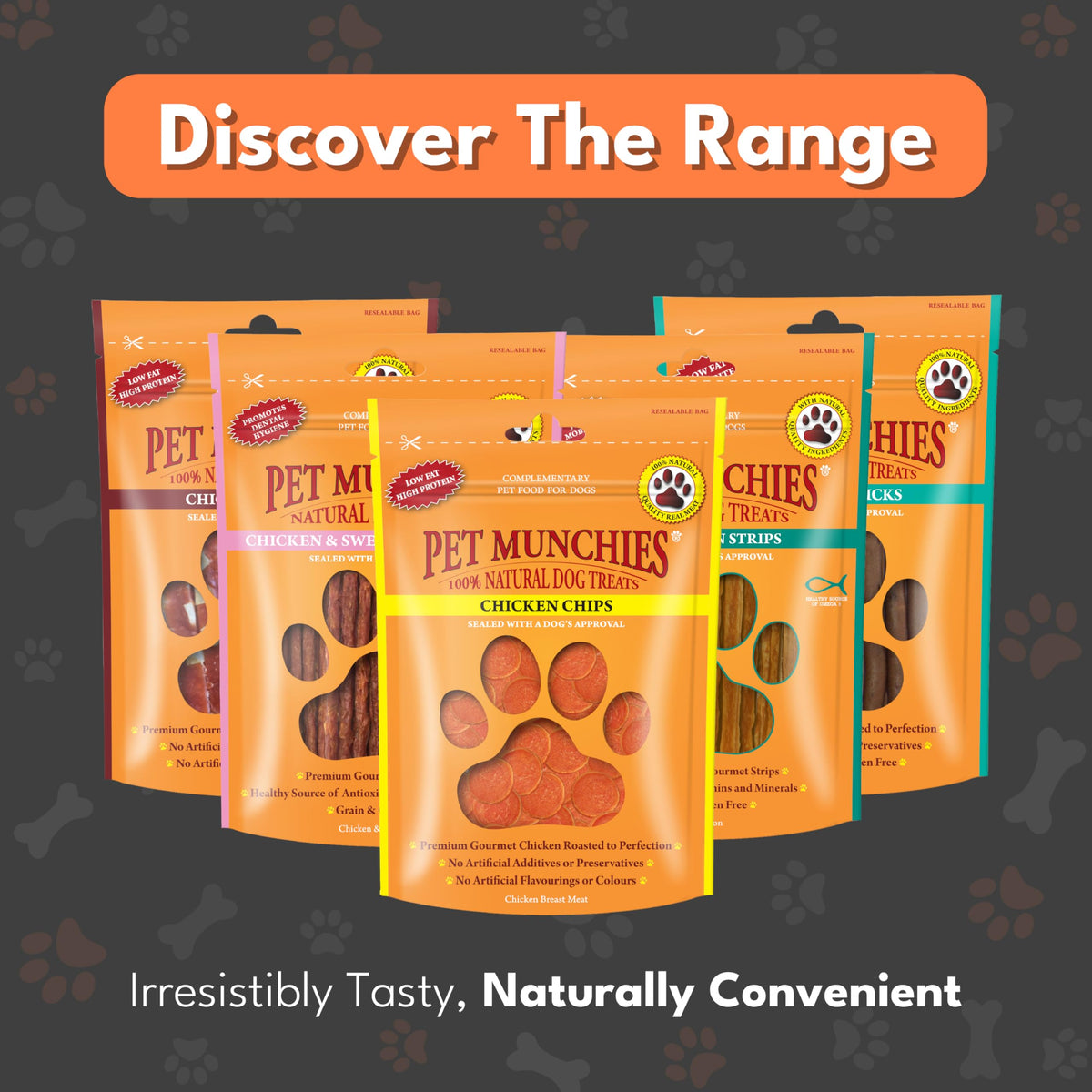 Pet Munchies Venison & Beef Liver Dog Training Treats, Grain Free Tasty Bites with Natural Real Meat, Low in Fat 50g