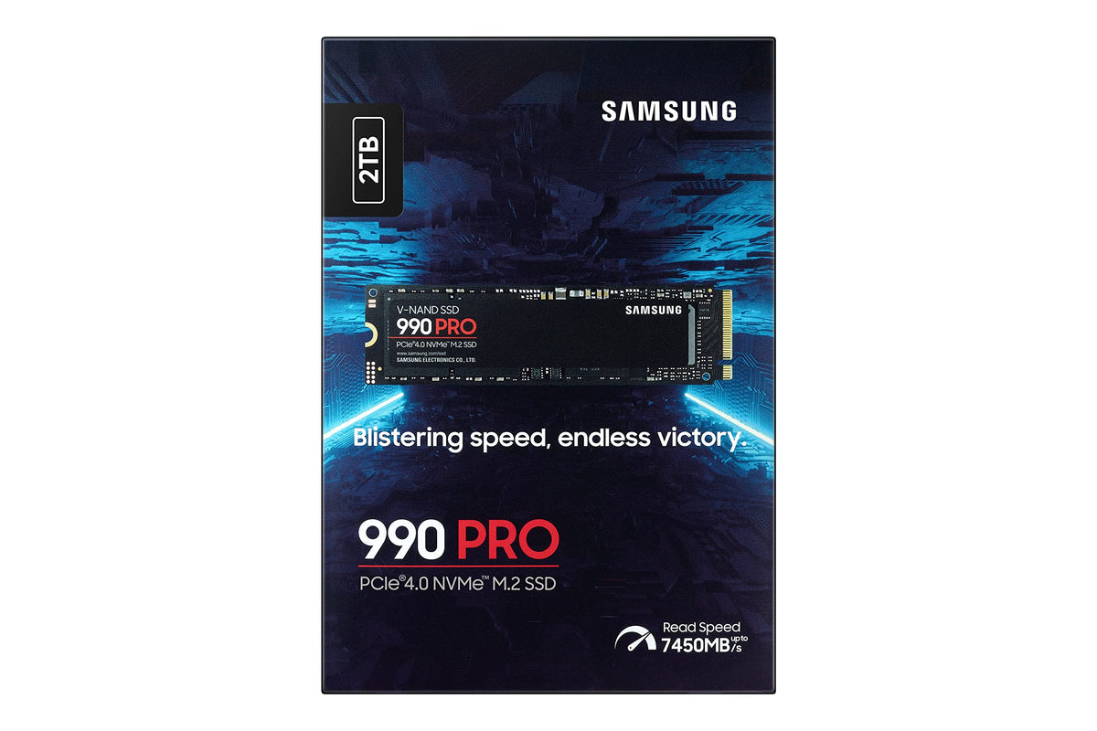 Samsung 990 PRO 1TB PCIe 4.0 (up to 7450 MB/s) NVMe M.2 (2280) Internal Solid State Drive (SSD) (MZ-V9P1T0BW)