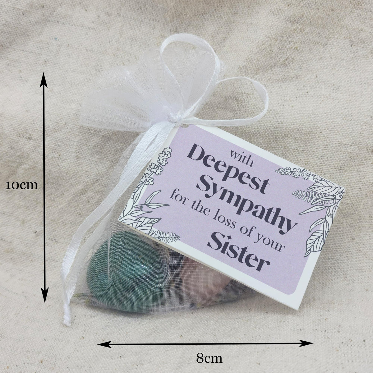 Loss of Nan - Deepest Sympathy gemstone gift bag with mini card