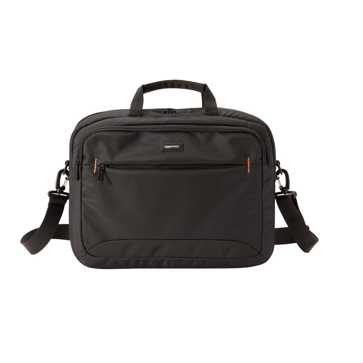 Amazon Basics Compact Laptop Shoulder Bag Carrying case with Accessory Storage Pockets (14 inch - 35.6 cm) Black, 3-Pack