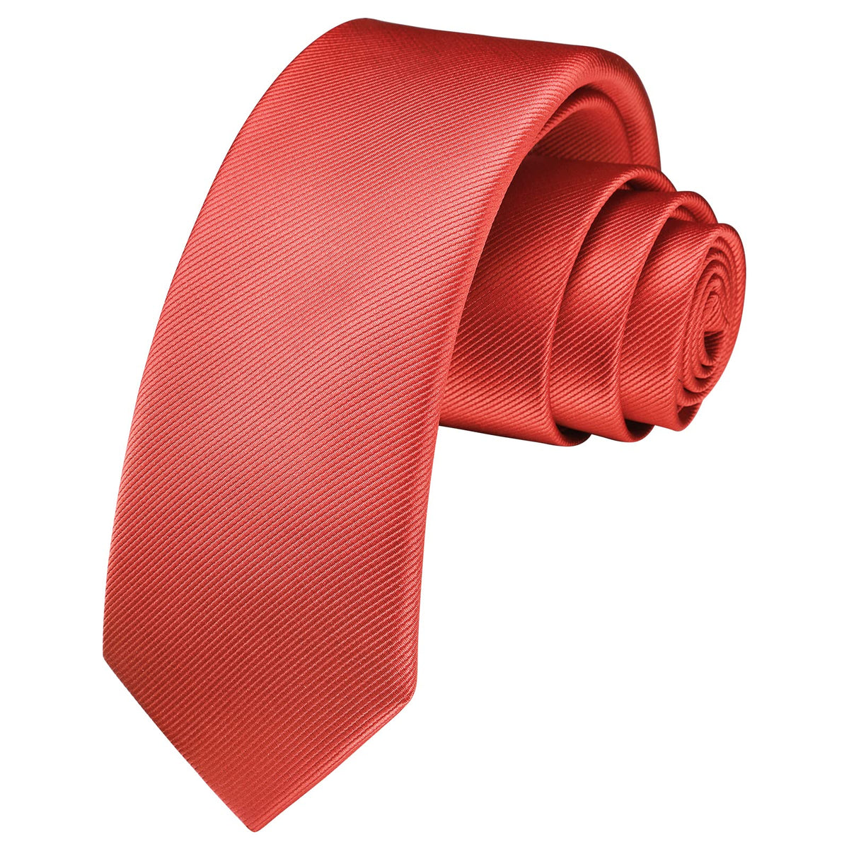 HISDERN Skinny Tie Solid Color 6cm Slim Ties for Men Wedding Classic Formal Business Necktie