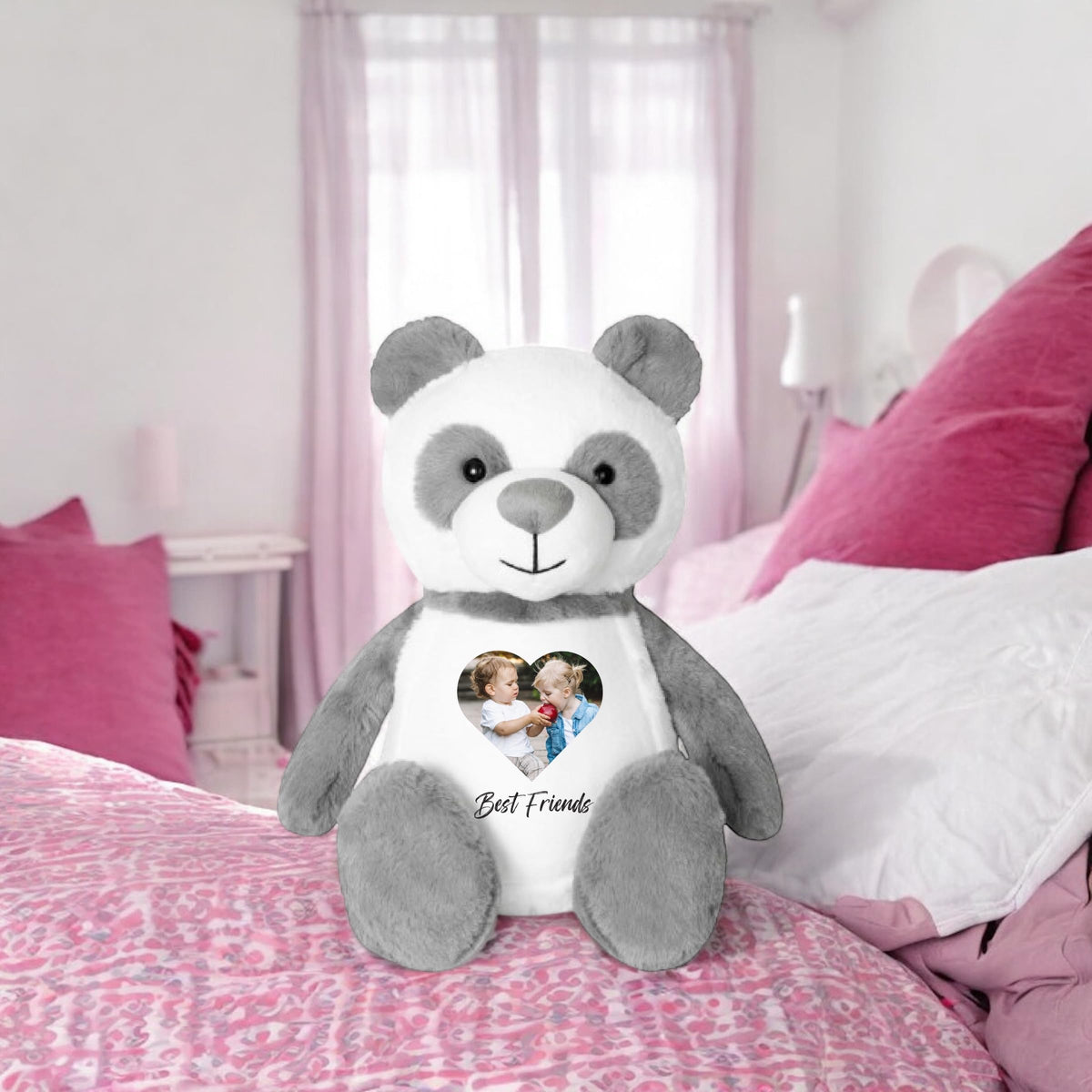 Custom Photo Teddy Keepsake | Personalized Picture Bear for Birthdays & Special Occasions | Memorial Baby Loss Keepsake | Personalised Gifts for Girlfriend, Multi