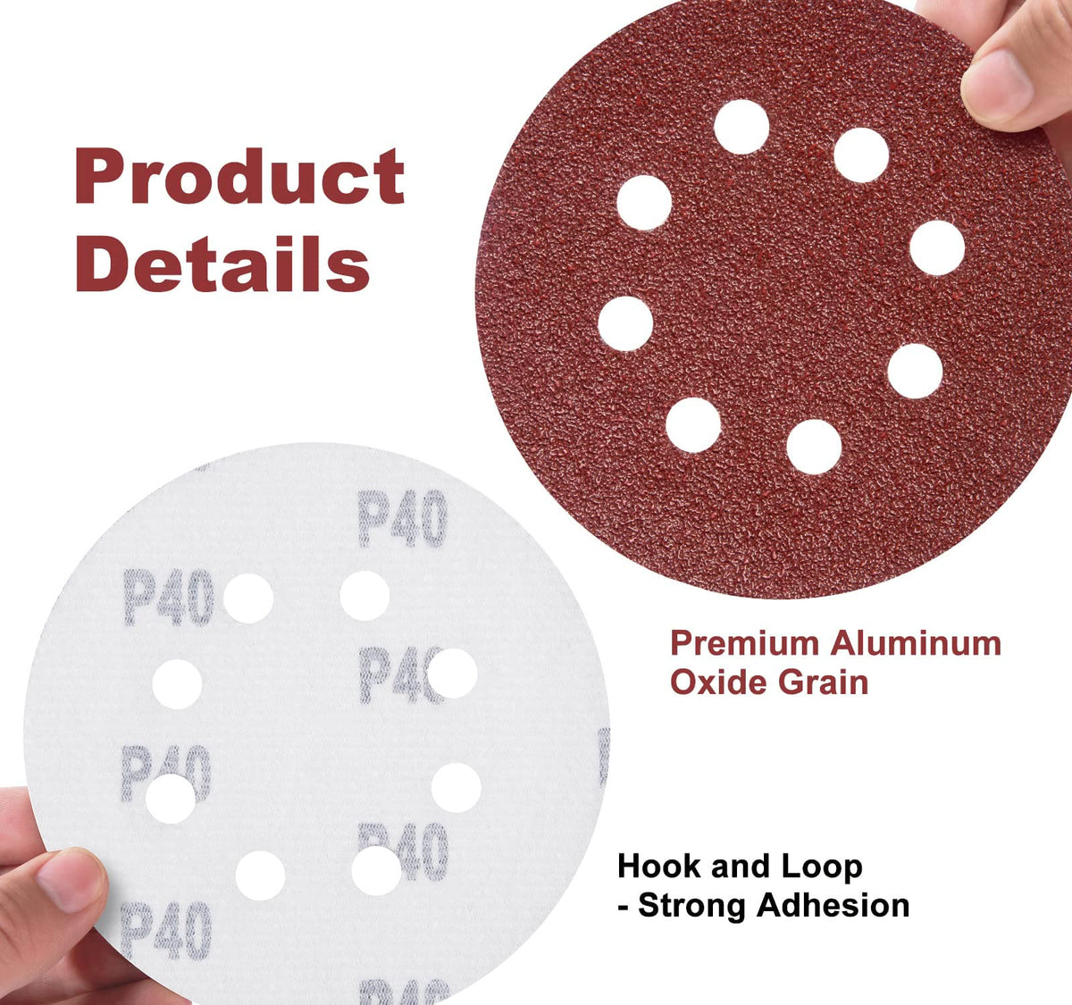 SATC Sanding Discs 150 Grit 110PCS Orbital Sander Discs 125mm Hook and Loop Round Orbital Sander Pads for Sanding