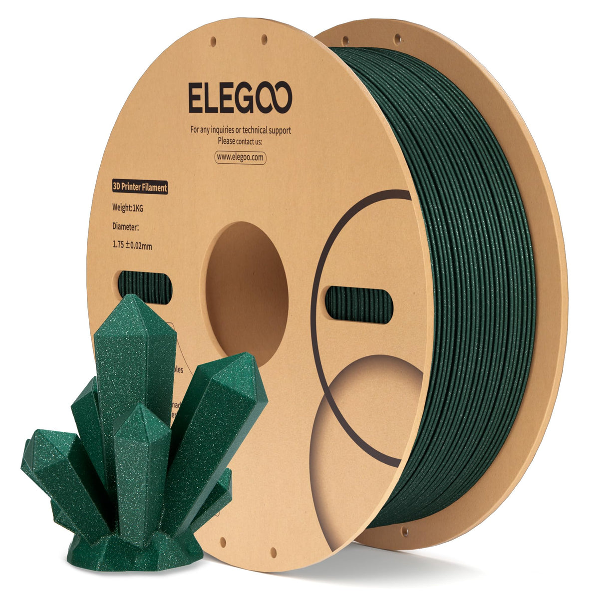 ELEGOO Silk PLA Filament 1.75mm Blue Purple 1KG, Shiny Dual Colours 3D Filament Dimensional Accuracy +/- 0.05mm, 1kg Spool(2.2lbs) Fits for Most FDM 3D Printers
