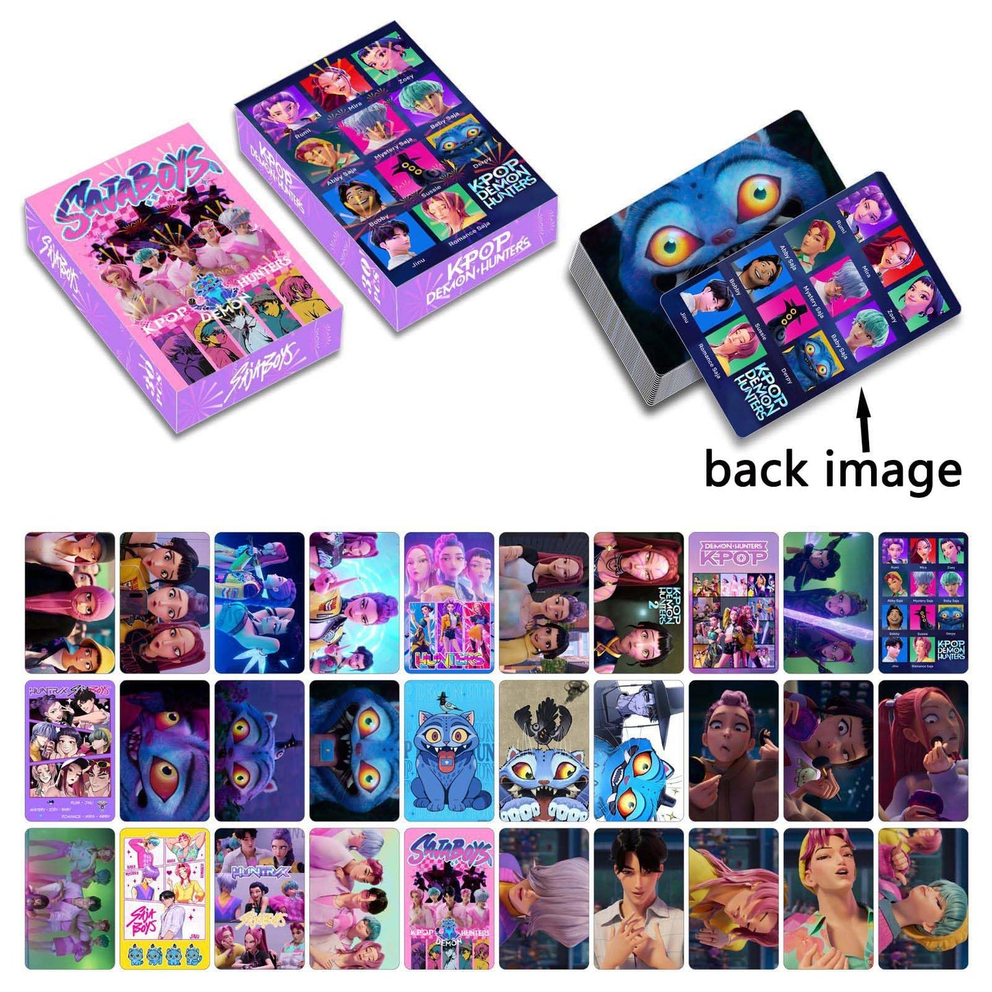 Sanmatic K-Pop Demon LOMO Cards Classic Card Set for Kids Playing for Party Favors and Gift