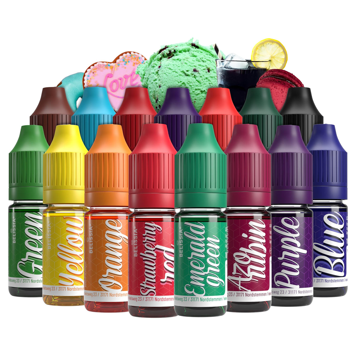 Belissia Liquid Food Colouring Rosa 10ml for Cooking and Baking