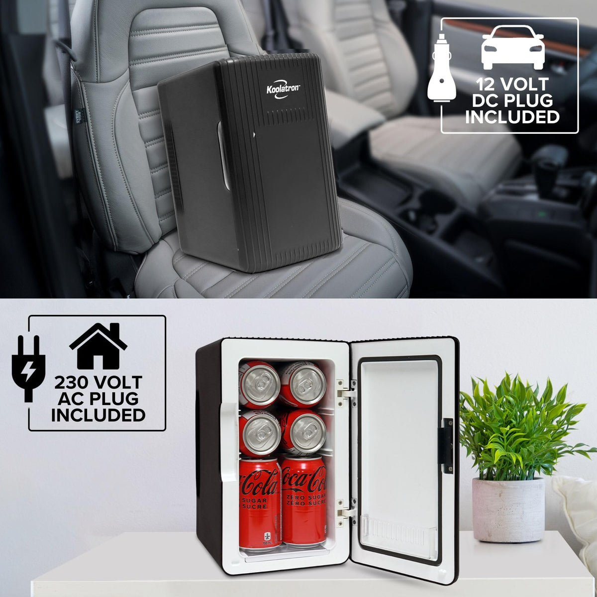 Mini Fridge For Bedrooms 4L Small Fridge 6 Can Table Top Quiet Mini Fridges For Skincare Office Food Drinks Kids Home Car & Travel 12v Portable Cooler Warmer Refrigerator by Coca-Cola, PB Red