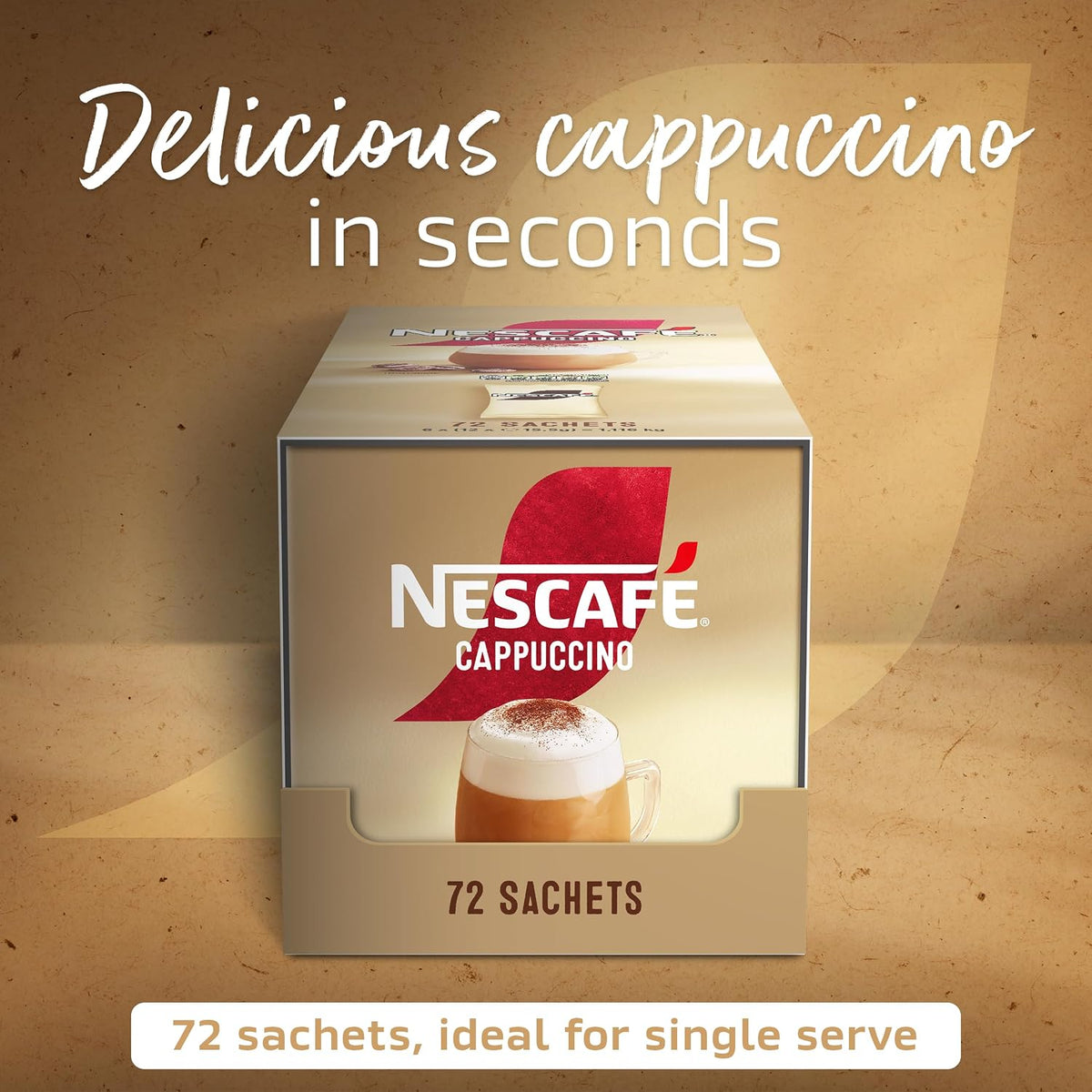 NESCAFÉ Cappuccino Instant Coffee Sachets - 72 x 15.5g