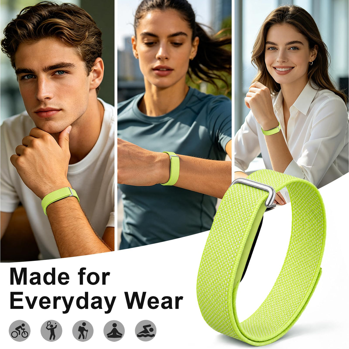 Compatible with Google Fitbit Air Strap Nylon Loop Sport Replacement Band
