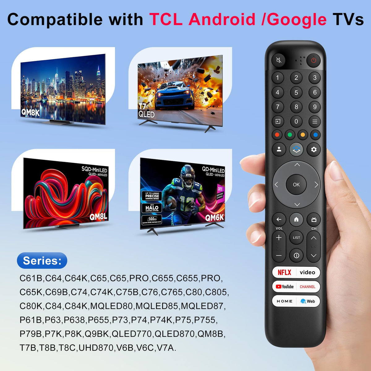 Universal for Samsung TV Remote Replacement【2 Pack】