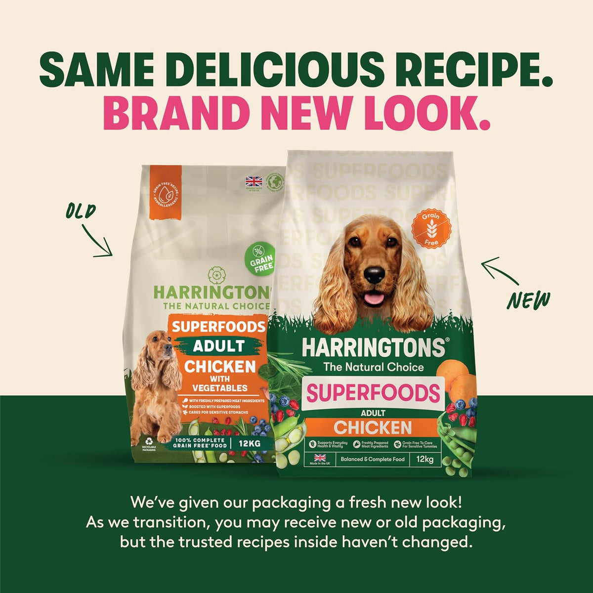 Harringtons Superfoods Dry Adult Dog Food Chicken & Veg 12kg