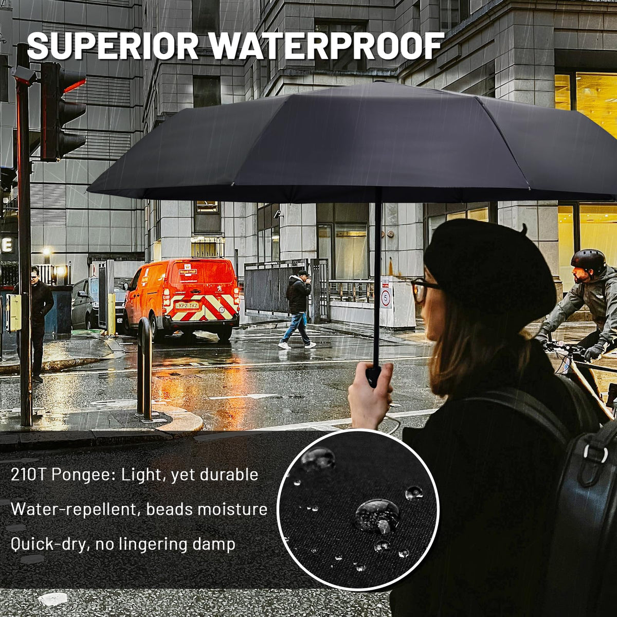 SY COMPACT Travel Umbrella Windproof Automatic Unbreakable UV Protection