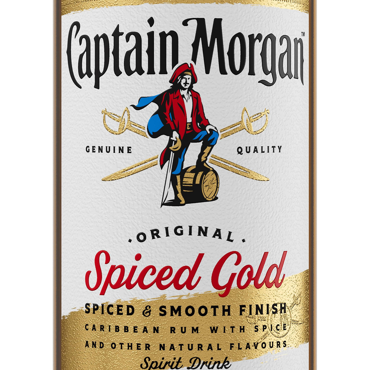 Captain Morgan Original Spiced Gold | 35% vol | 1L | Caribbean Rum Based Spirit Drink with Spice | Vanilla & Brown Sugar Flavours