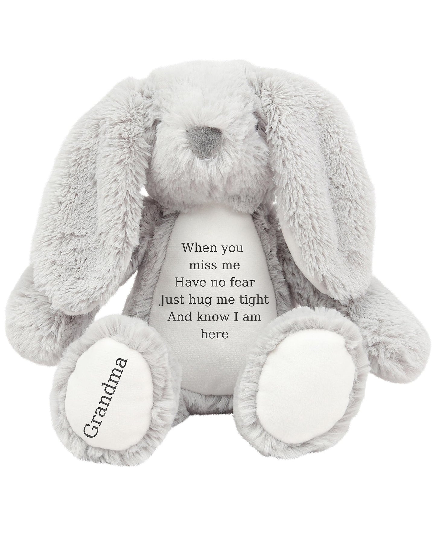 HotScamp Personalised Memorial Bear In Loving Memory When you Miss me - Cuddly Toy Soft Toy Comforter Grieving Special keepsake from a loved one - Brown Teddy