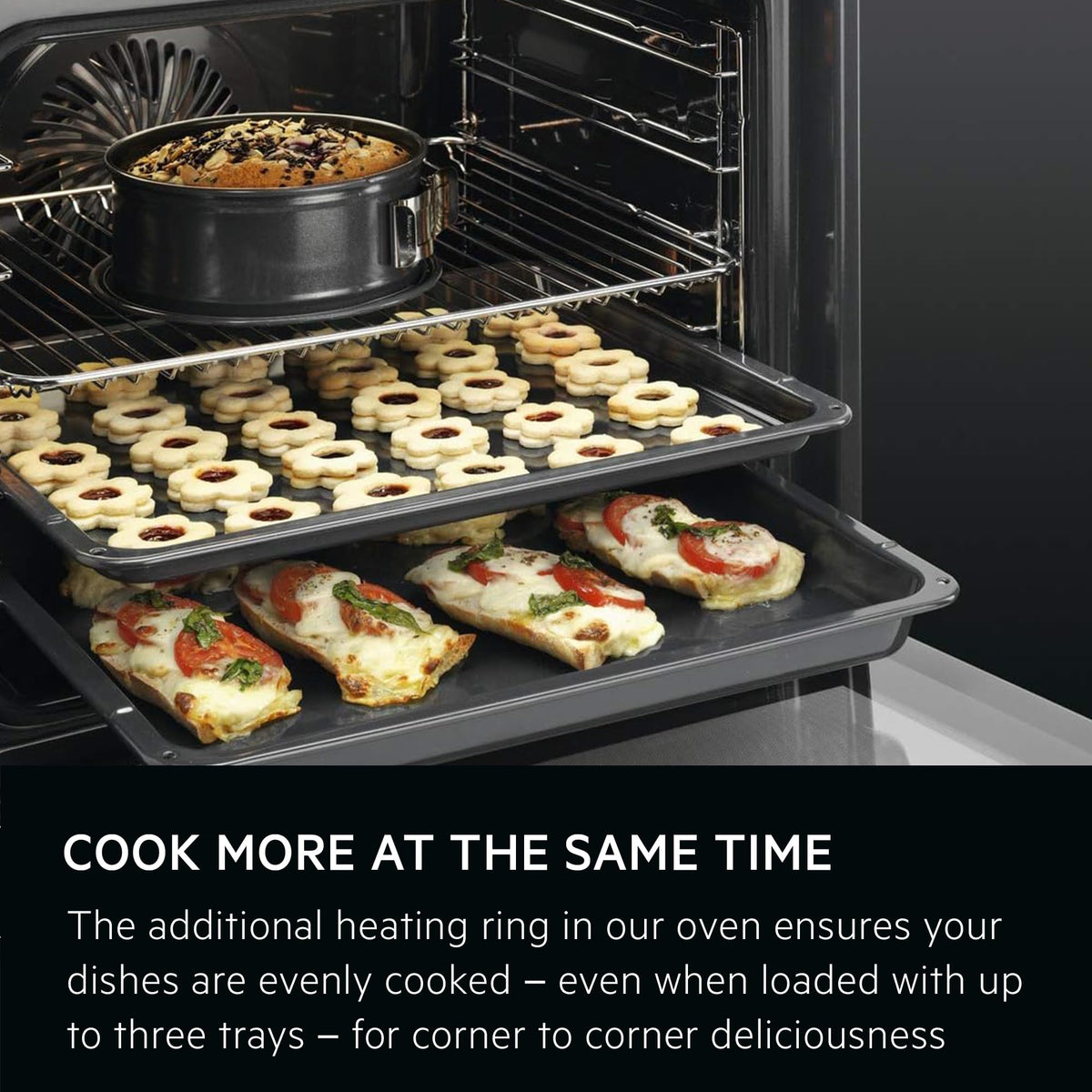 AEG Built-in Oven BEX535A61B, 72 L, Class A, Black