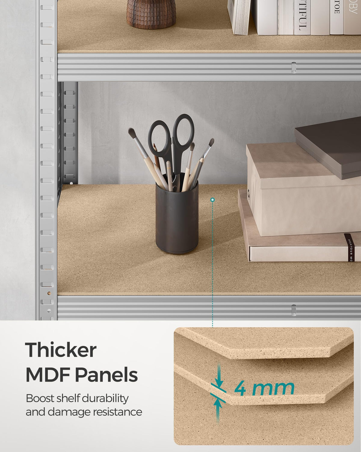 SONGMICS 5-Tier Heavy-Duty Shelving Units, Set of 2, Boltless Assembly