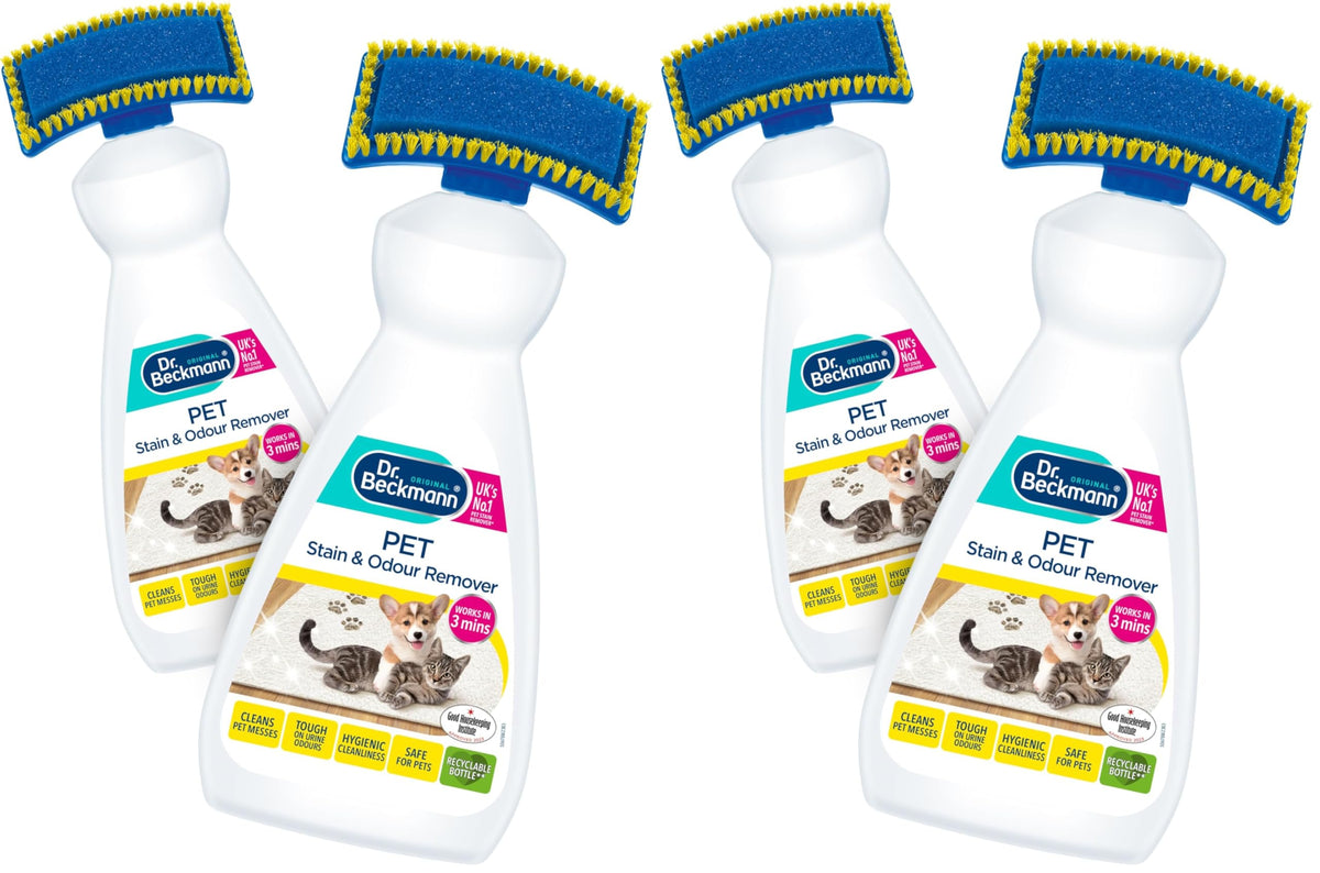 Dr. Beckmann Pet Stain and Odour Remover with Applicator Brush, 2 x 650ml