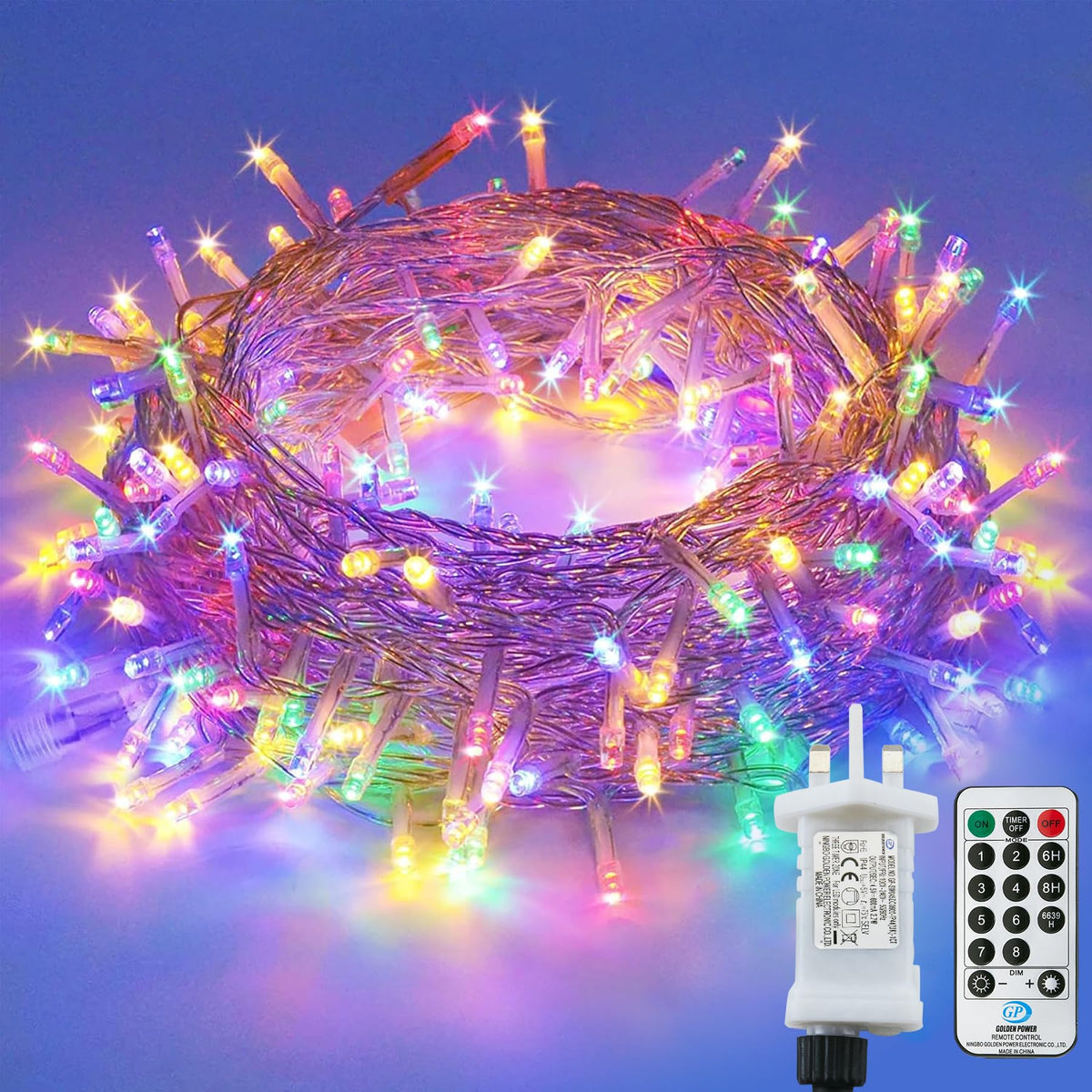 LITYBY Fairy Lights Plug in Waterproof,120LED String Lights Main Powered