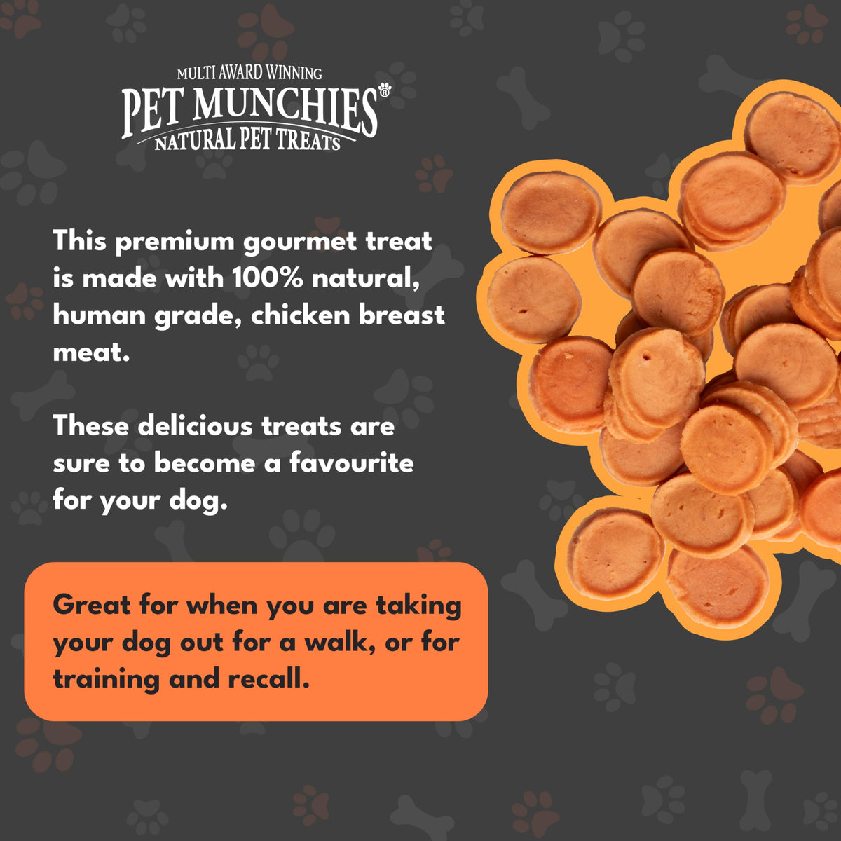 Pet Munchies Venison & Beef Liver Dog Training Treats, Grain Free Tasty Bites with Natural Real Meat, Low in Fat 50g