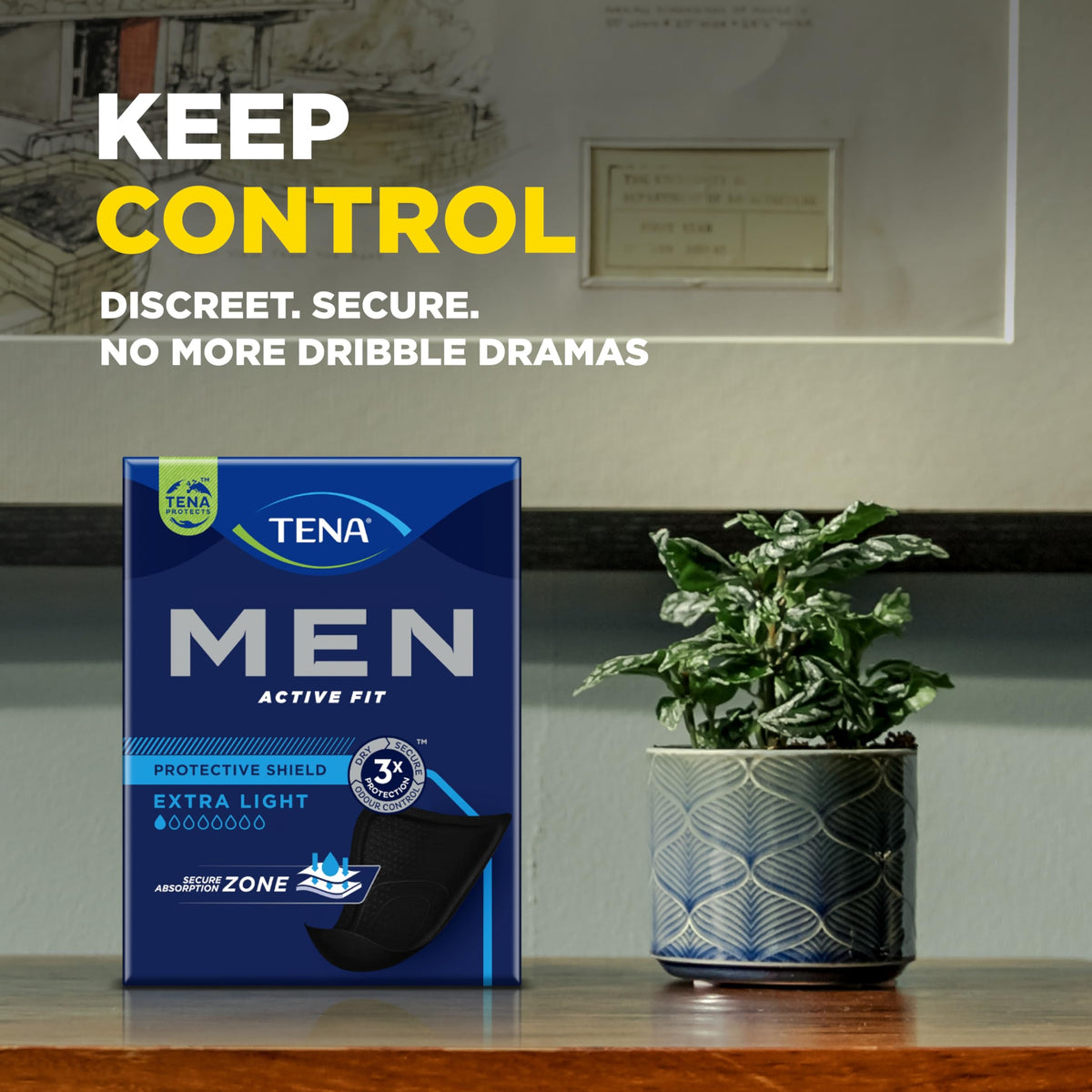 TENA Men Protective Underwear, Large, Level 4 for Heavy Bladder Weakness x 40