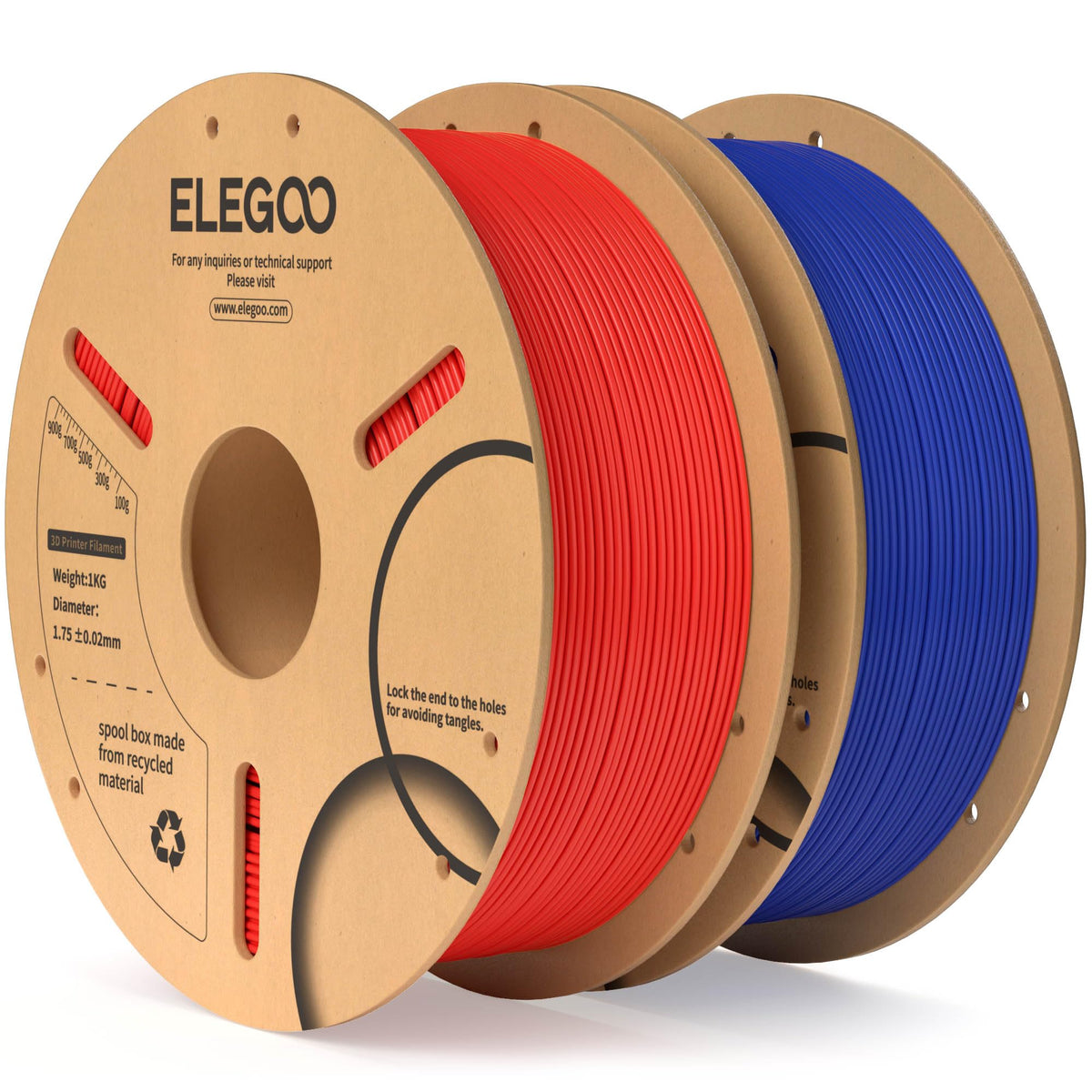 ELEGOO PLA Filament 1.75mm Black 1KG, 3D Filament Dimensional Accuracy +/- 0.02mm, 1kg Cardboard Spool(2.2lbs) 3D Printing Filament Fits for Most FDM 3D Printers