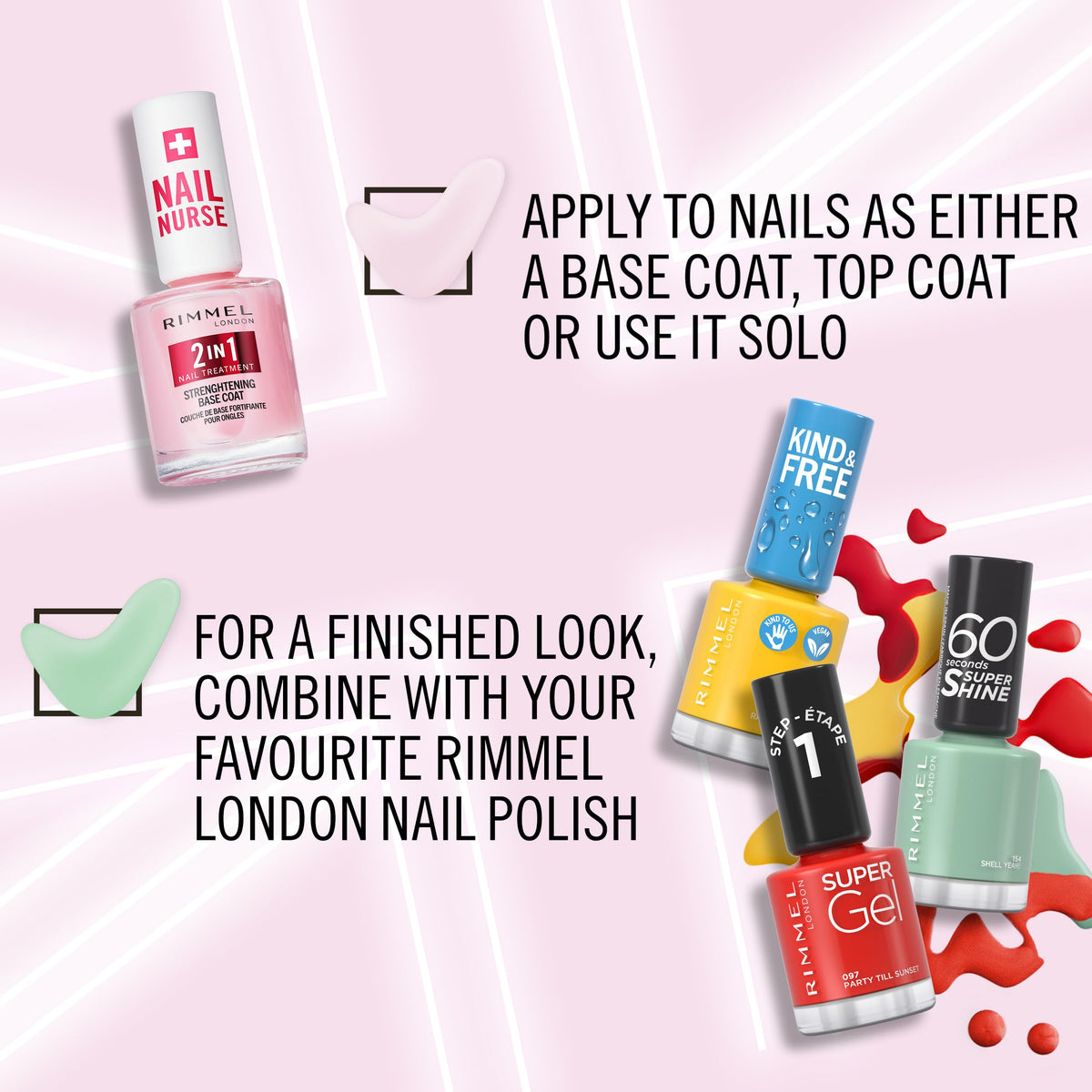 Rimmel London Nail Care 7 in 1 Multi Benefit Base & Top Coat
