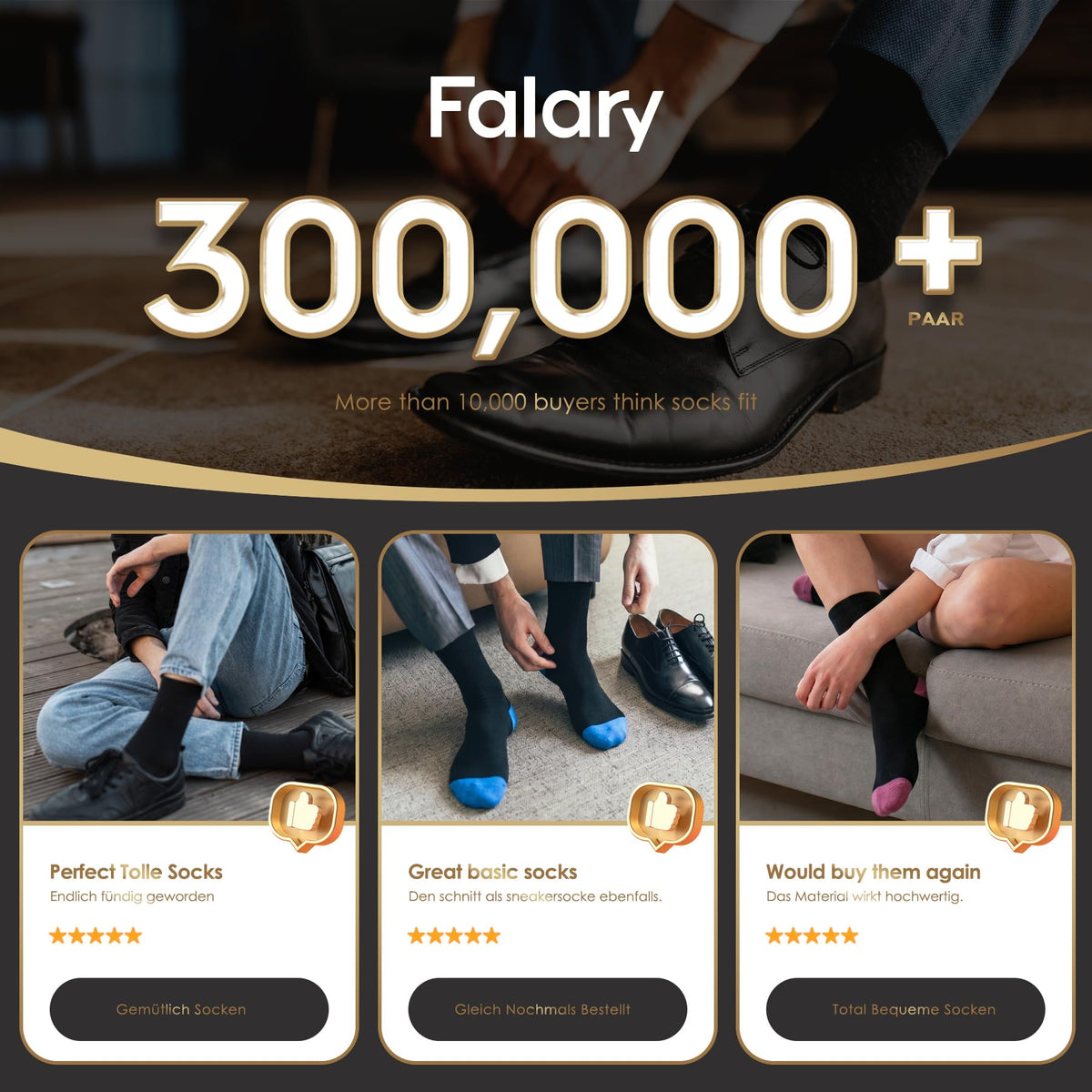 FALARY 12 Pairs Black Mens Socks, Plain Cotton Socks for Men & Women