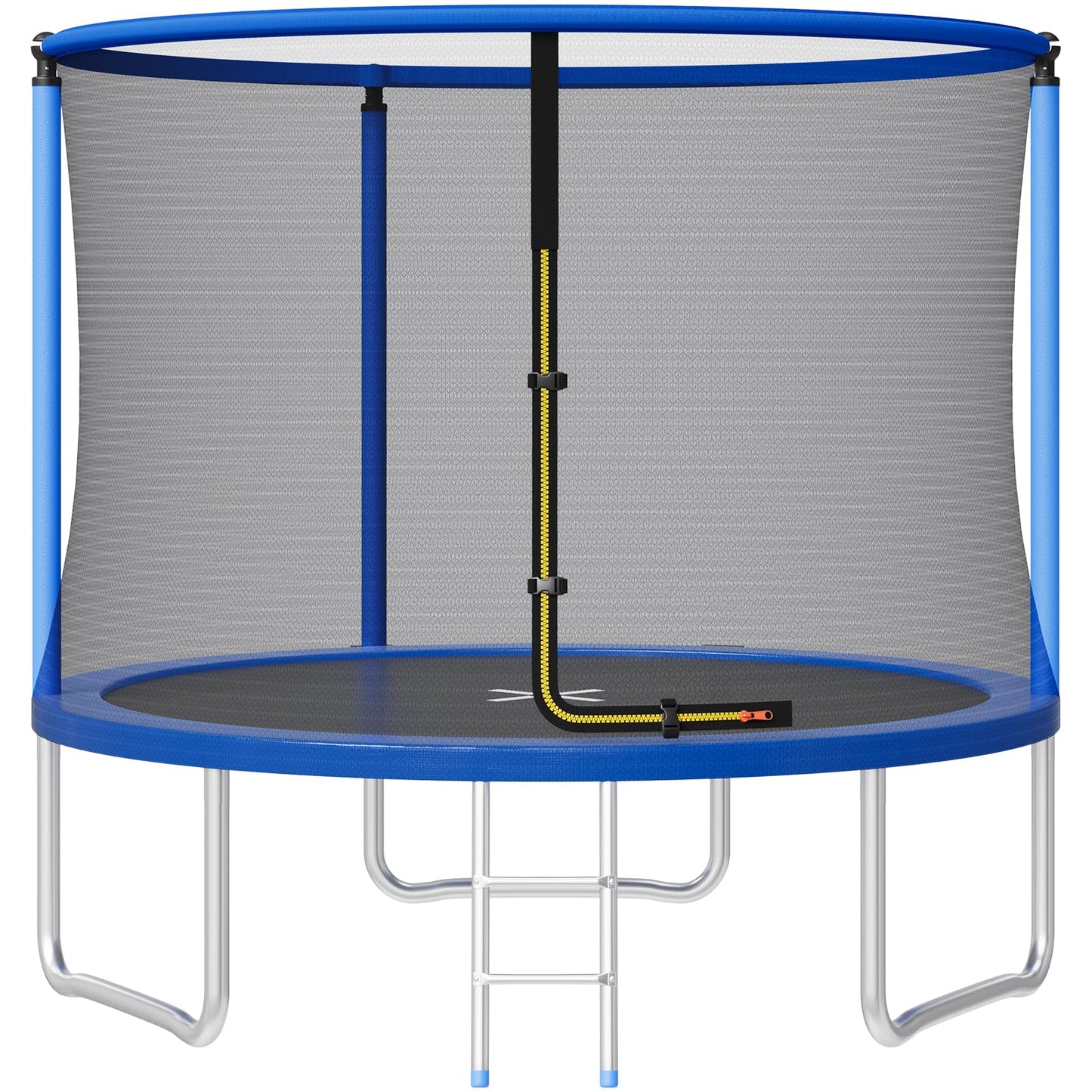 JUMMICO 12ft Outdoor Garden Trampoline with Safety Enclosure Net — 36 Galvanised Springs