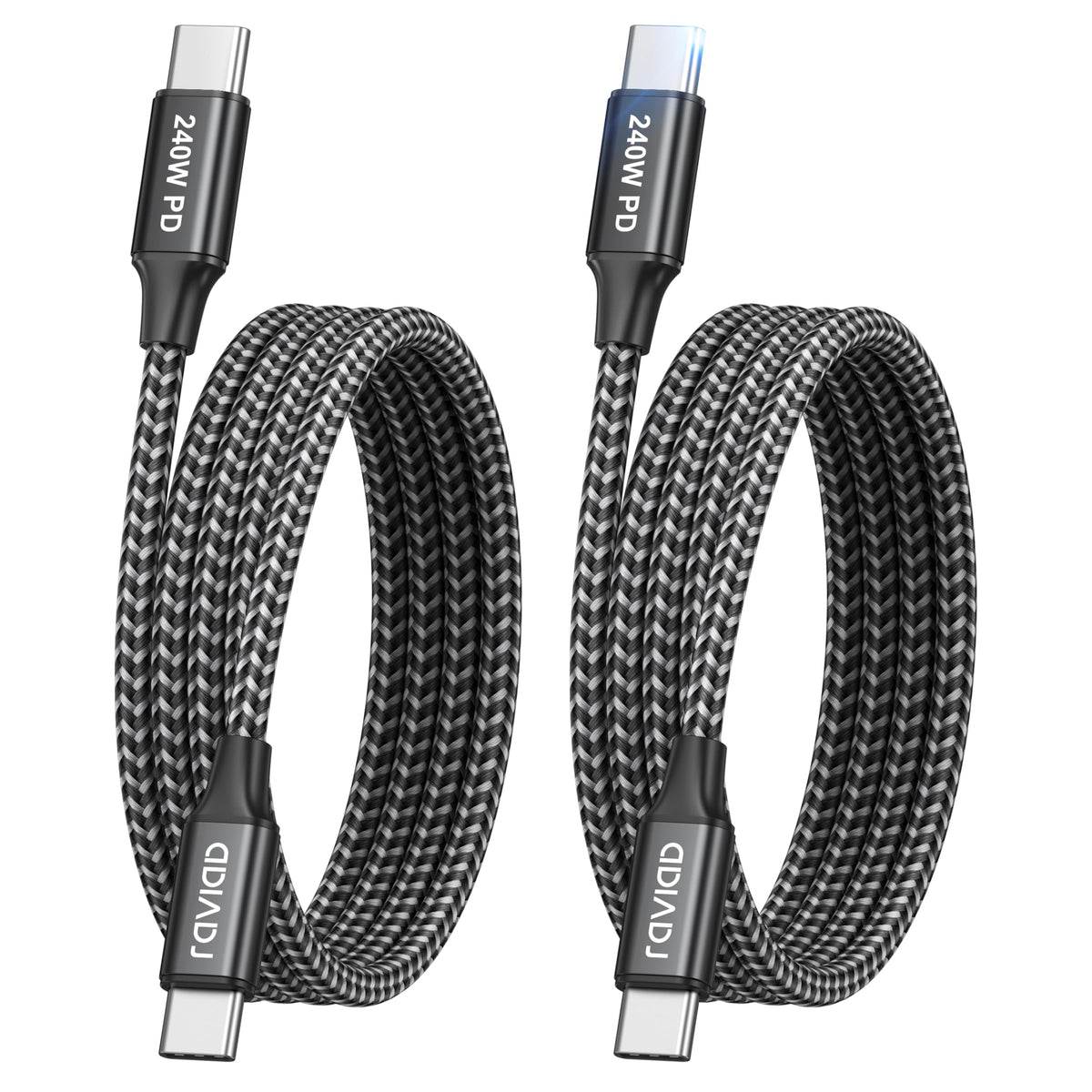 RAVIAD USB C to USB C Charger Cable Short [2Pack 30CM] 60W Fast Charging