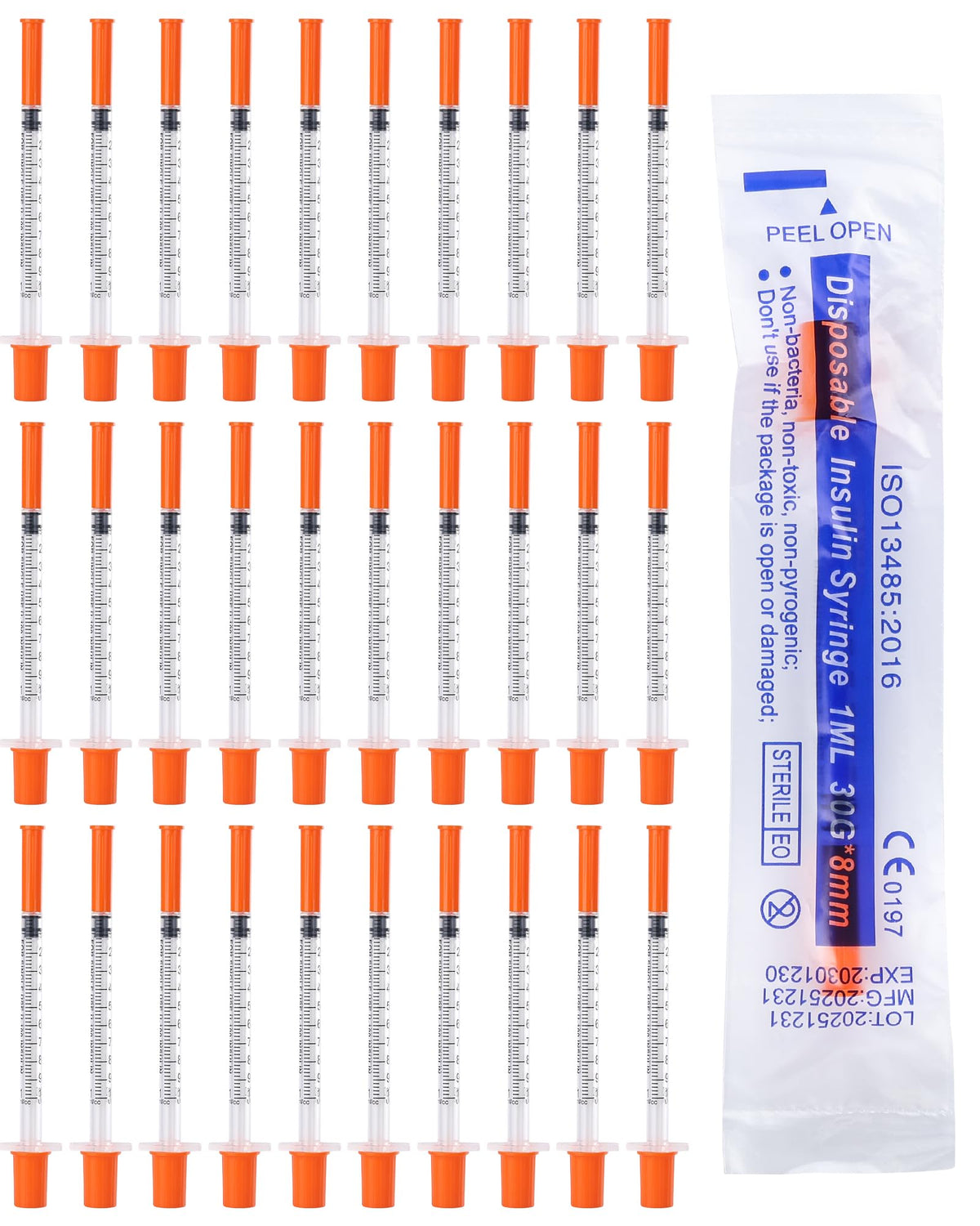 10 Pcs 1ml 30G 8mm Plastic Multiple Uses Measuring Tools
