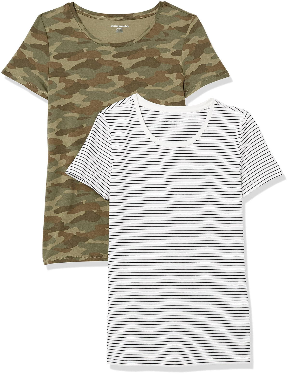 Amazon Essentials Women's Regular-Fit Short-Sleeve Crewneck T-Shirt, Multipacks