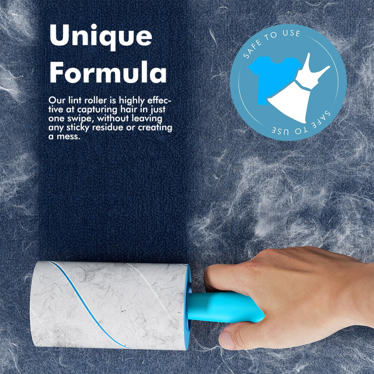 Lint Rollers 400 Sheets Lint Remover for Pet Hair, Couch, Clothes Furniture, and Carpet, 2 Handles, 4 Rolls(100 Sheets Per Roll)