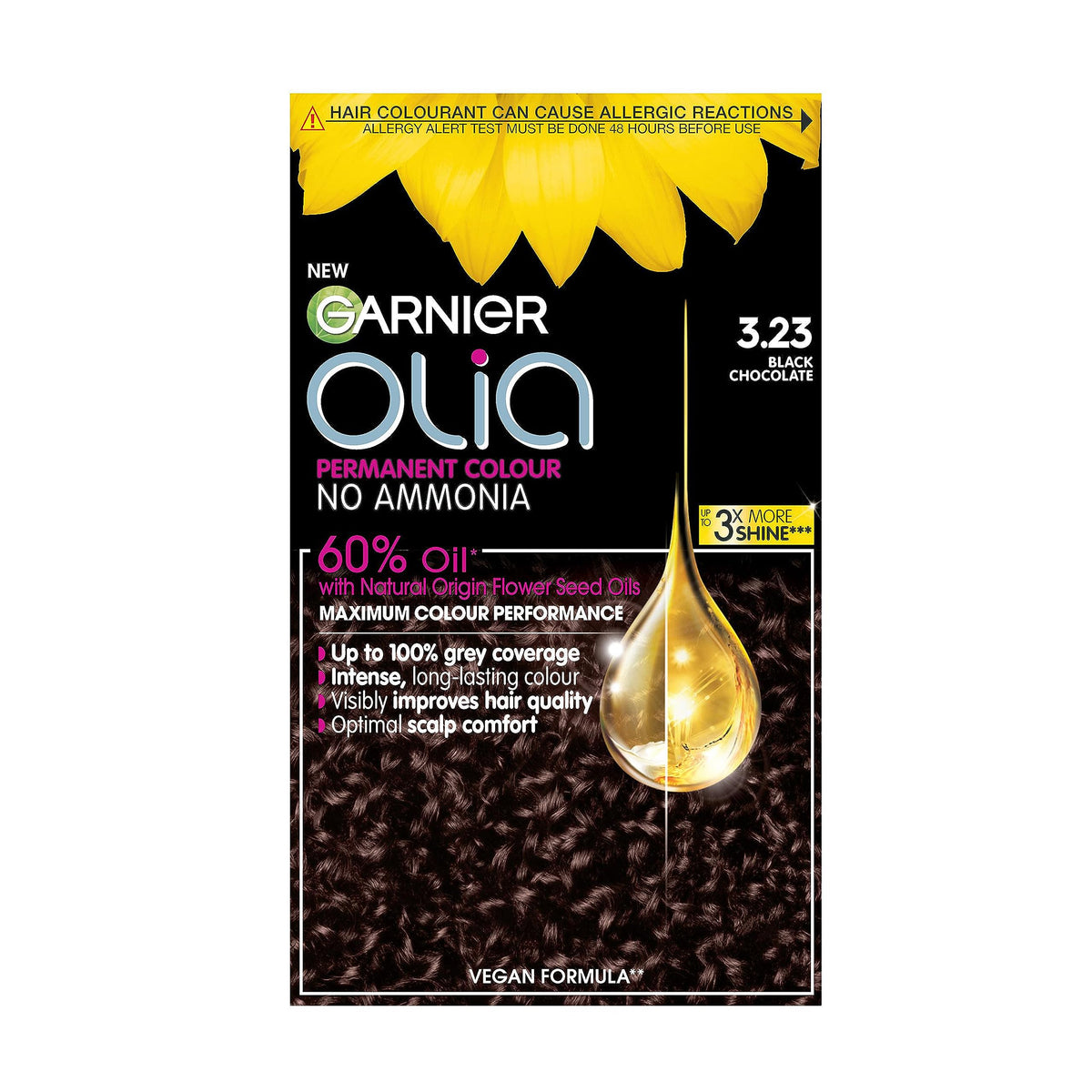 Garnier Olia Luminous Long-Lasting Permanent Hair Colour, 5.0 Brown