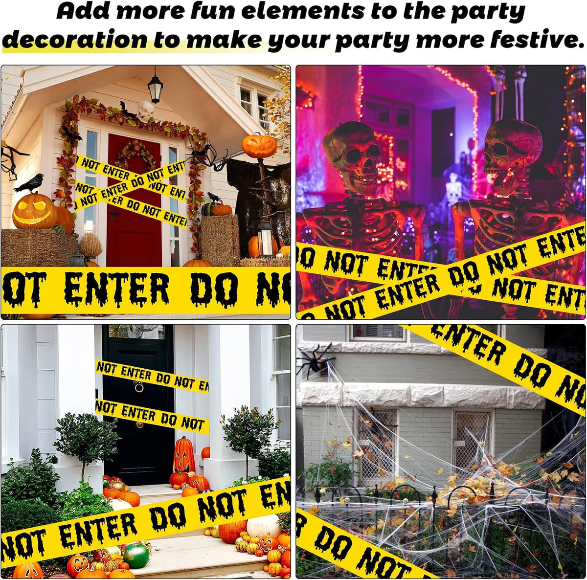 Halloween Decorations DO NOT ENTER Tape Adhesive 25M