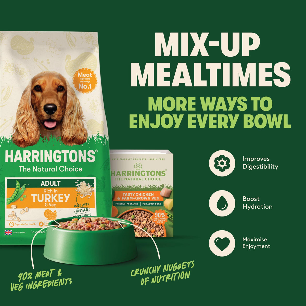 Harringtons Complete Dry Adult Dog Food Turkey & Veg 15kg